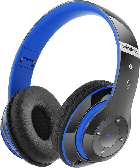 Bluetooth Over Ear Headphones, 6S Foldable Wireless with 40 Hours Playtime, HiFi Stereo Headset with Mic