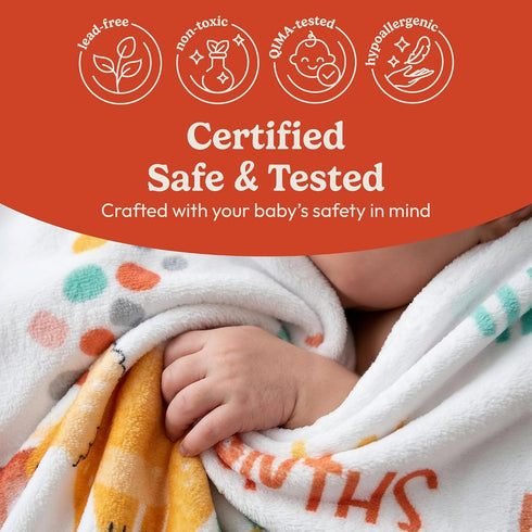 60"x40" Set Bliss n' Baby Monthly Milestone Blanket for Baby Boys & Girls - - Wrinkle Free Newborn Age Month Blanket