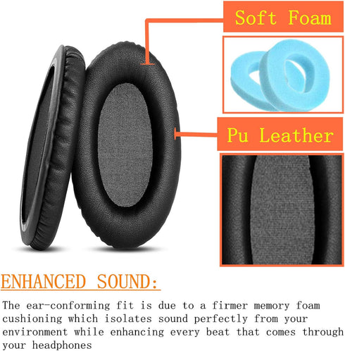 Replacement Ear Pads Earpad Cushions Foam Pillow Cover for Microsoft Lifechat LX-3000 Headset
