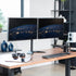 VIVO STAND-V002F Dual LED LCD Monitor Free-Standing Desk Stand for 2 Screens, Heavy-Duty Adjustable Arms