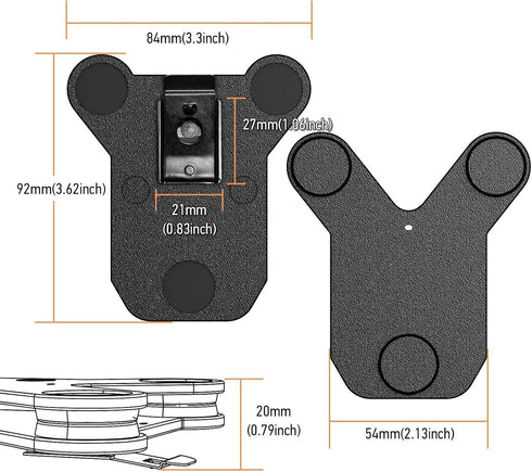 TAMEIVISUA KP9, KP20, KP22 Body Camera Magnet Bracket, Strong Magnet for Cameras