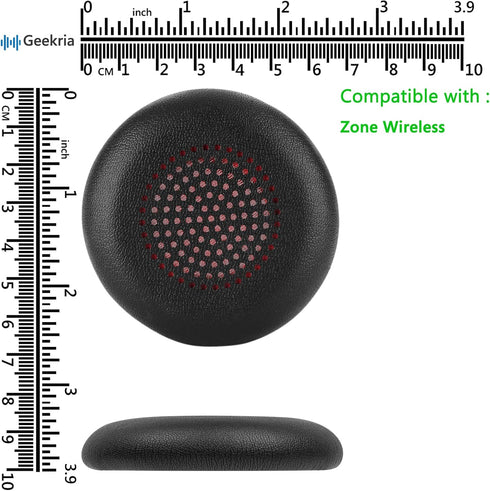 Geekria QuickFit Replacement Ear Pads for Logitech Zone Wireless Headphones, Headset Earpads, Repair Parts (Black)