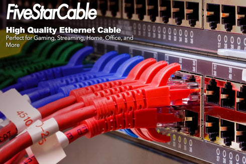24 Pack 5e 6 RJ45 PS5, Snagless Short Cat Ethernet Cable - Ft, High-Speed Internet Network Cable, PoE, Connector