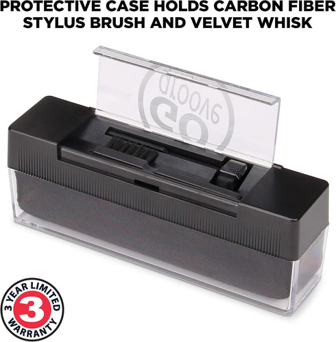 6-in-1 GOgroove Vinyl Record Cleaner Kit - Velvet Record Brush for Turntable Player, Silicone Roller, Stylus Brush