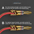 KabelDirekt Banana Plugs 5 Pairs for Speaker Wire AWG 10-16 with Gold Plated Fixing Screws