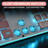 SbocKeeb 104-Key Retro Punk Keyboard - Full Size Typewriter Pink Keyboard with Square Keycap and LED Blue Backlight