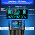 Swanlake 18650 3.7V 18650,26650,21700,18500,18350,16650 1.2V LiFePO4 Battery Charger,LCD Display Charger for Li-ion