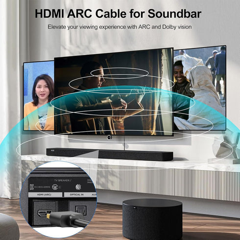 6FT 10-Pack, 4K 6FT Multi-pack,Shielded 2.0 6 4K@60Hz,2k@165/144Hz,HDCP 2.2, CL3 PS5, PS4, HDMI Cable HDMI to HDMI