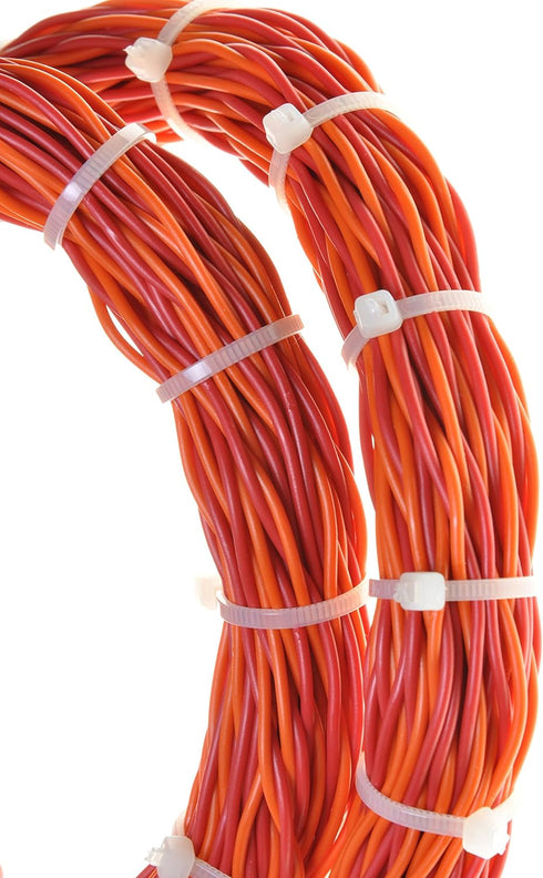 Fixson Multi-Purpose Nylon Zip Cable Ties - 100 Piece, 8-Inch Natural Color Tie-Wraps (45-LB Strength)