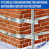 Blulu 12 12 Z-Type Chimney Antenna Mounts Kits with ft Adjustable Heavy Duty Galvanized Steel Straps & Hardware