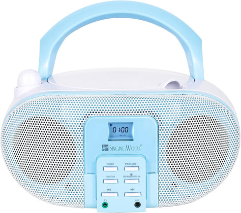 SingingWood GC01 Macarons Series Portable CD Player Boombox with AM FM Stereo Radio, Kids CD Player