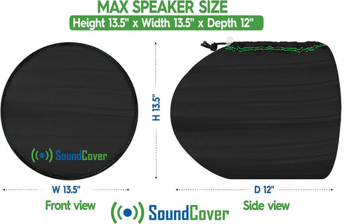 Marine Wakeboard Tower Speaker Covers for 8” Round Speakers – Water-Resistant, Large Size (Set of 2)