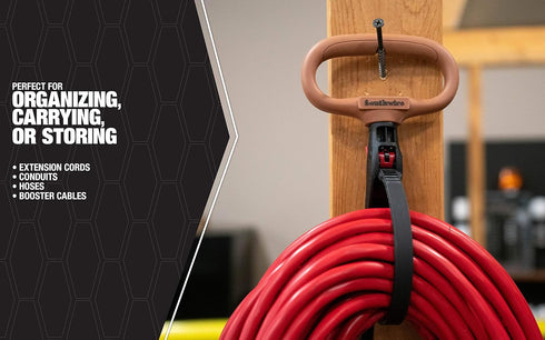 Southwire CLPT04 4-Inch Adjustable Heavy Duty Clamp Tie with Rotating Handle; Reusable Zip Down Cable