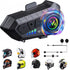 Y10 Motorcycle Helmet Bluetooth Headset, HiFi Stereo Sound, Noise Reduction, 1000mAh Battery, Waterproof, Easy Set Up