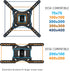 Mount-It! 2355 Inch 15.6 75x75 400x400 66 lb Full Motion Articulating TV Wall Mount for LED LCD OLED Flat Screen TVs |