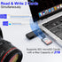 USB C Lightning SD Card Reader for iPhone 15 iPad Mac - 2 in 1 Micro SD/SD Card Adapter, Portable