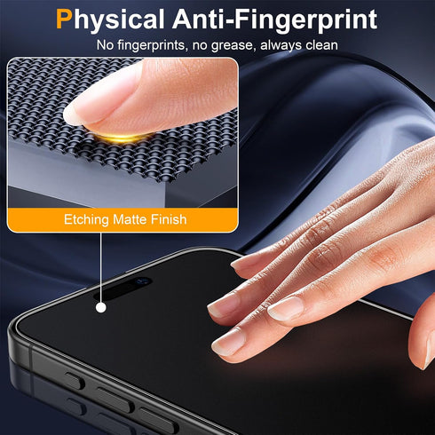 2 Pack Matte Glass Screen Protector for iPhone 15 Plus 6.7 inch - Easy Installation, Anti Glare, Case Friendly