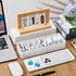 Tatuo 2 Pcs Cable Organizer Box with Wire Ties, Plastic Cord Storage Box with Lid for Home Office Accessories