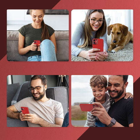 ORIbox Liquid Silicone Heavy Duty Shockproof Case for iPhone 11 Pro Max, 10 FT Military Grade Drop Protection - Red