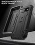 Poetic Revolution Case for Pixel 6 5G: Rugged Shockproof Cover with Kickstand & Built-in Screen Protector, Black.