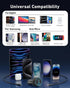 KENHAO 3-Port 67W 17/16/15, S25/S24, 2-Pack USB C Car Charger, Dual USBC & USB-A Car Phone Accessories Fast Power