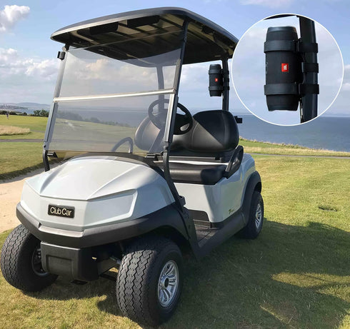 Portable Speaker Mount for Wireless Bluetooth Speakers, Waterproof Adjustable Strap, Fits UTV Golf Cart Bike