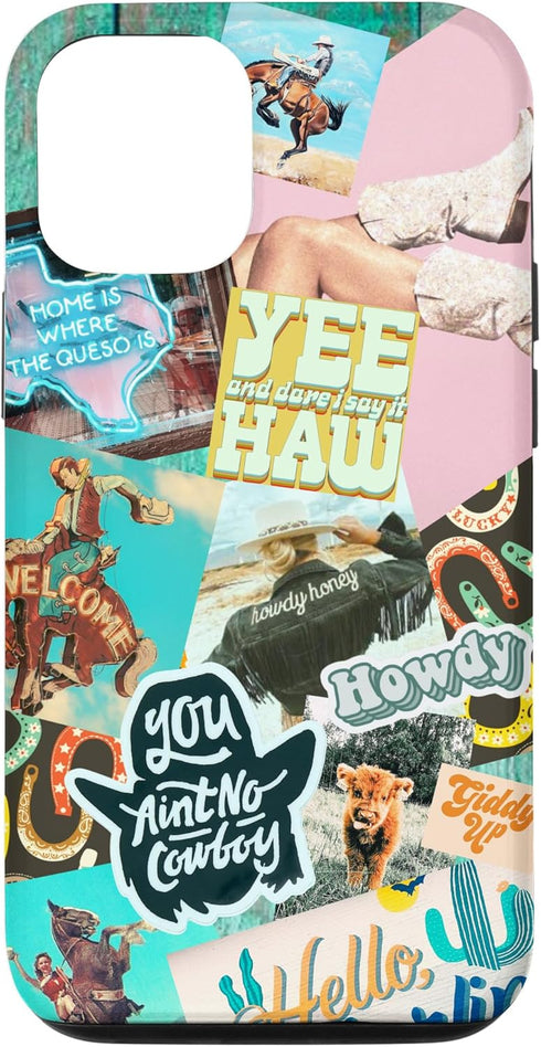iPhone 12/12 Pro Case - Western Cowgirls Howdy Giddy-up Boho Aesthetics Country Chic