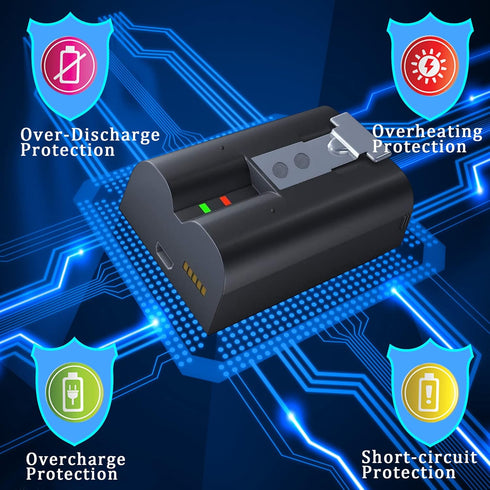 Replacement Battery with Charger Station for Ring-Doorbell Camera 1 and 2, Spotlight Camera, Rechargeable Lithium