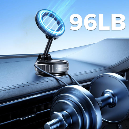 FLOBBER 360 Vacuum Magnetic Phone Holder for Car Adjustable Magsafe Car Mount - Compatible All Smart Device Phone