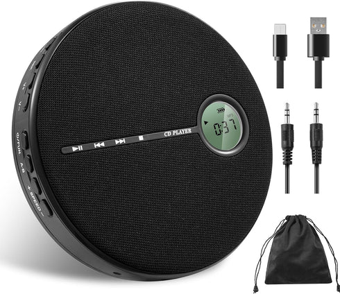 Gelielim Portable CD Player Bluetooth, Personal Discman CD Player for Car & Home,Small