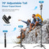 70" Phone Tripod, Tripod for iphone with Remote & Phone Holder, Portable Cell Phone Tripod Stand, Selfie Stick Cellphone Tripod for Video Recording, Compatible with iPhone 14 13 Pro Max/Android/Camera