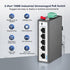 YuLinca 5 Port Mini PoE+ Industrial DIN-Rail Switch, 4 Ports PoE+ and 1 Uplink, 10/100Mbps Fast Ethernet - Unmanaged
