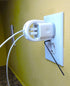 Ailkin and FiveBox Dual Chargers, Secures Charger to Outlet via Security Screw
