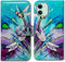 Cute Dragonfly Leather Flip Phone Case Wallet Cover for iPhone 12 Mini with Card Slot Holder Kickstand