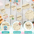 Threetols 11PCS Wooden Baby Monthly Milestone Cards Sign, Double Sided Newborn Photography Prop Pregnancy Journey Baby