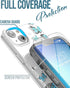 ENCASED Magnetic Case Designed for iPhone 14 with Screen Protector - Compatible with MagSafe Phone Accessories (Blue Butterfly)