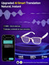 MNVOEQ IP65 Smart Bluetooth Glasses, AI Voice Translation Eyewear with Integrated Speakers and Microphone, Hands-Free