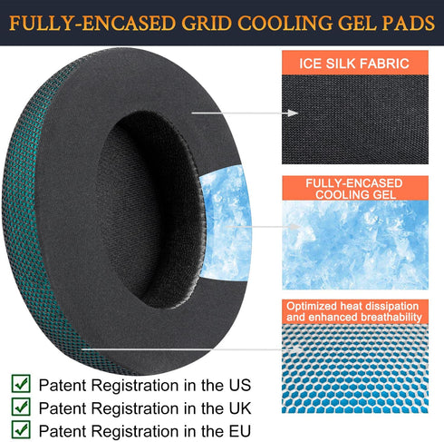 SoloWIT Cooling Gel Replacement Ear Pads for Beats Studio 2 & 3 Headphones, High-Density Noise Isolation Foam