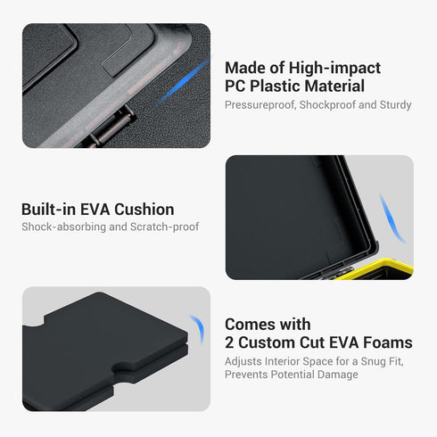 Hard Drive Case for 3.5 inch External HDD, Portable Water-Resistant and Shockproof Storage Bag with Stackable Design