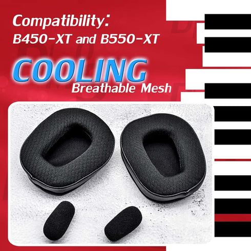 Ear Pads Compatible with B450-XT B550-XT Headset, Microphone Foam with Cooling Gel Breathable Mesh