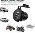 12V USB Outlet, 3 USB Charger Socket for Car, Boat, Marine, Bus, Truck, Golf, RV, Motorcycle and More - 2-Pack