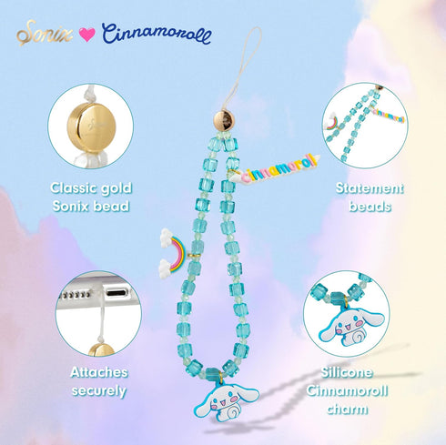 Sonix x Sanrio Phone Charm, Beaded Wristlet, Universal Phone Strap, and Detachable Cell Phone Lanyard