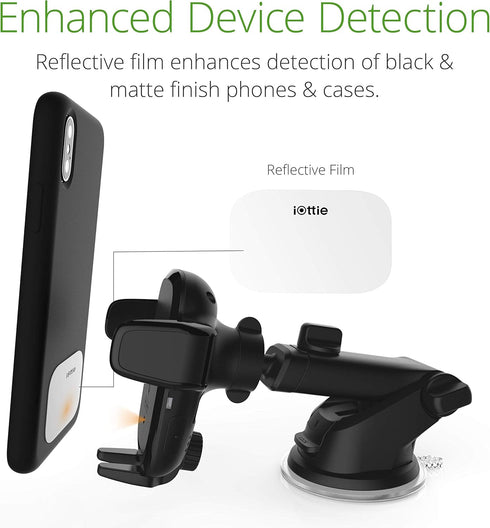 iOttie Auto Sense Qi Wireless Car Charger - Automatic Clamping Dashboard Phone Mount for Smartphones