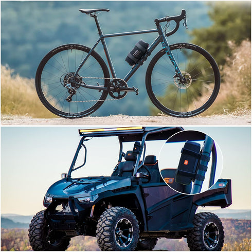 Portable Speaker Mount for Wireless Bluetooth Speakers, Waterproof Adjustable Strap, Fits UTV Golf Cart Bike