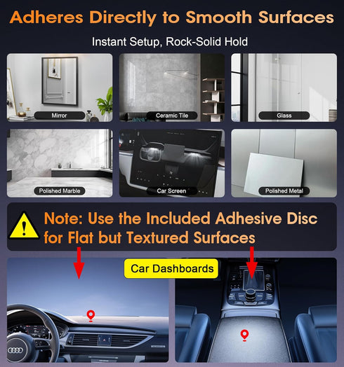 BOCLOUD 360 98 LBS 16 15 14 13 12 Upgraded Suction Cup Phone Mount Zinc Alloy Phone Stand Vacuum Magnetic Car Holder