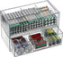 BTSKY 2 Pack Clear Acrylic Battery Storage Organizer for AA, AAA, 9V,