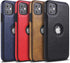Retro Leather Case for iPhone 11 - Anti-Knock Back Cover, Soft TPU Business Shell (Black)