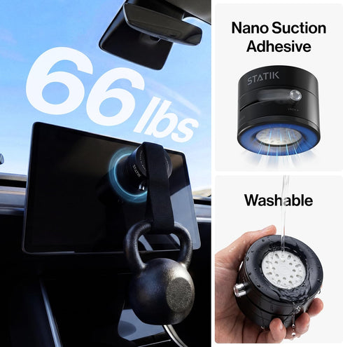 Statik 2) HyperMount (Gen Phone Mount, Magnetic Phone Holder, Car Mount for Phone Works on Smooth & Lightly Textured