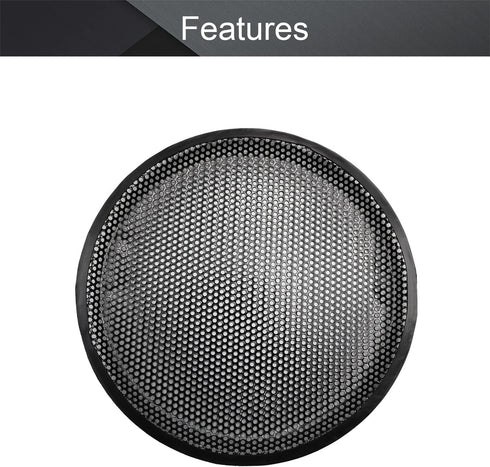 Fielect 2Pcs 12 inch Black Speaker Grill Cover Mesh for Car Audio SubWoofer Grille Protector