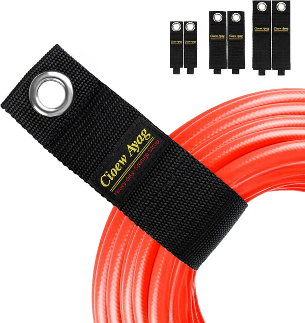 Heavy-Duty Storage Straps (Assorted 6 Pack) - Cable Straps for RV Accessories, Extension Cord Organizer, Workshop and